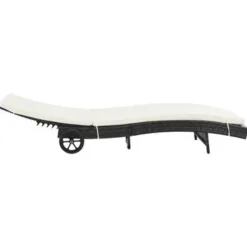 vidaXL - Ligbed - Zwart - Poly rattan