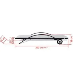 vidaXL - Ligbed - Zwart - Poly rattan
