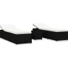 vidaXL - Ligbed - Zwart - Poly rattan