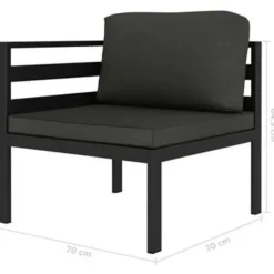 vidaXL - Loungeset - Antraciet - Poly rattan