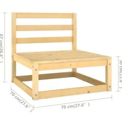 vidaXL - Loungeset - Antraciet - Grenenhout - 3 stuks - Met kussens