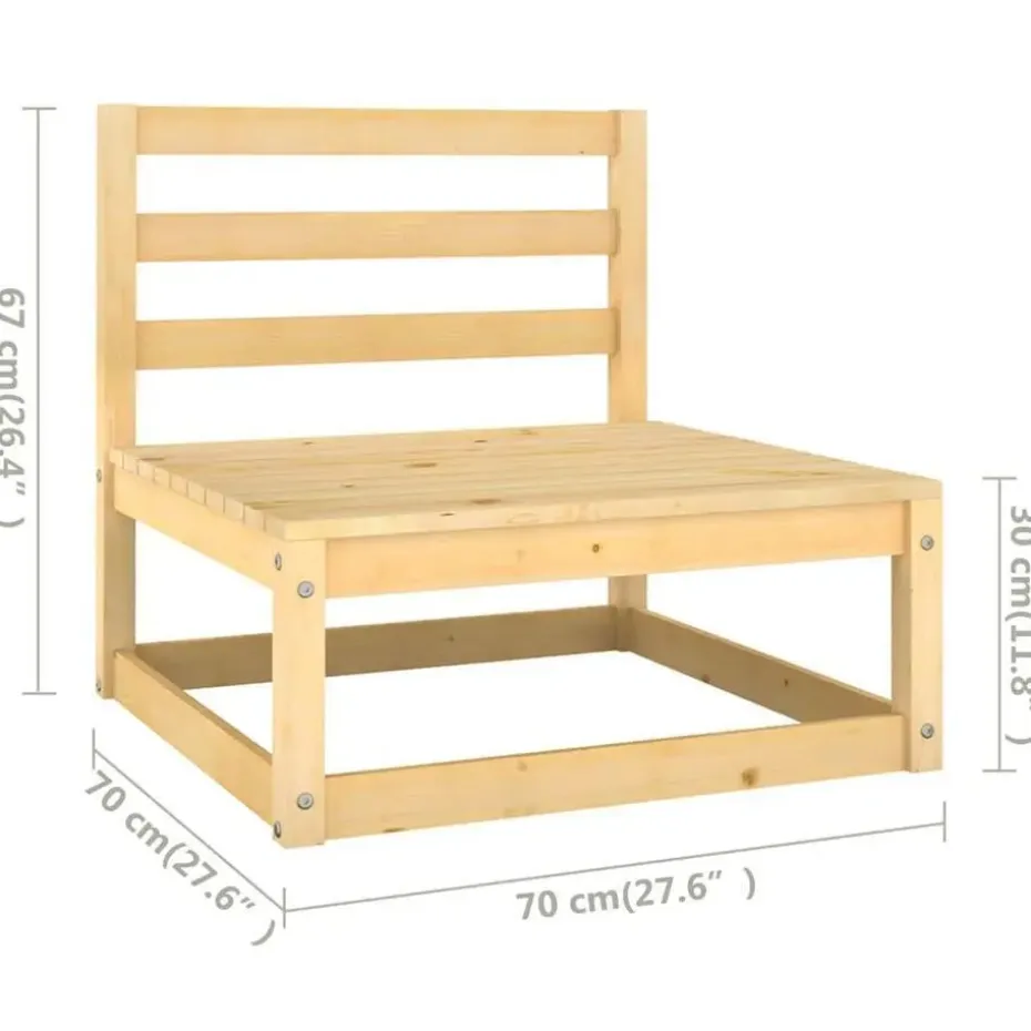 vidaXL - Loungeset - Antraciet - Grenenhout - 4 stuks