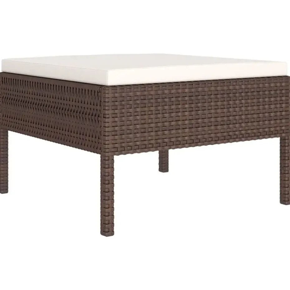 vidaXL - Loungeset - Bruin - Poly rattan - 6 stuks - Met kussens