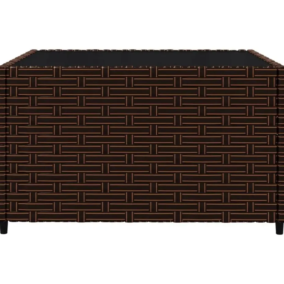 vidaXL - Loungeset - Bruin - Poly rattan - 3 stuks - Met kussens
