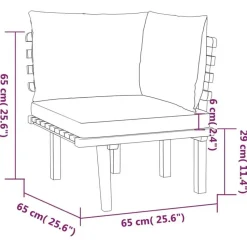 vidaXL - Loungeset - Bruin - Acaciahout