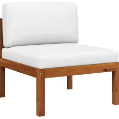vidaXL - Loungeset - Bruin - Acaciahout - 3 stuks - Met kussens