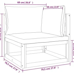 vidaXL - Loungeset - Bruin - Acaciahout