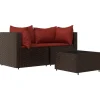vidaXL - Loungeset - Bruin - Poly rattan