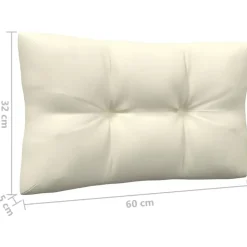 vidaXL - Loungeset - Crème - Grenenhout