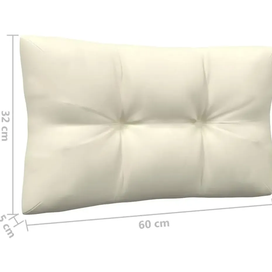 vidaXL - Loungeset - Crème - Grenenhout