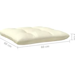 vidaXL - Loungeset - Crème - Grenenhout - 3 stuks - Met kussens