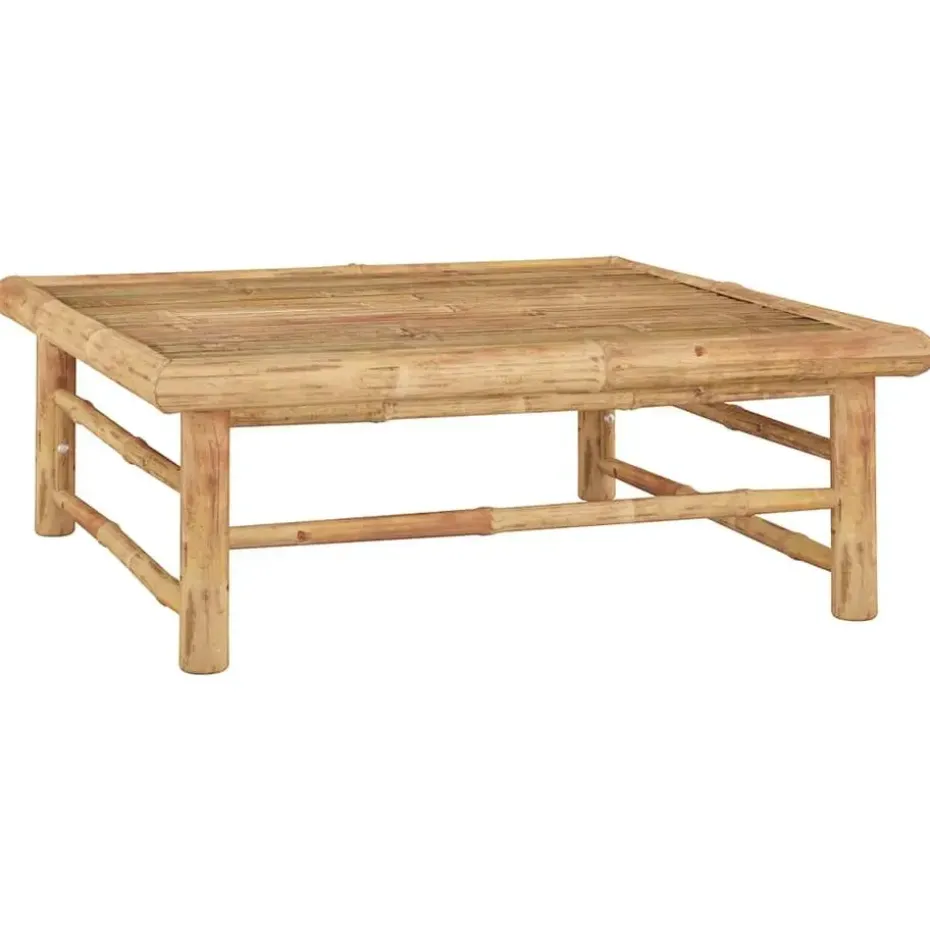 vidaXL - Loungeset - Crèmewitte - Bamboe - 5 stuks - Met kussens