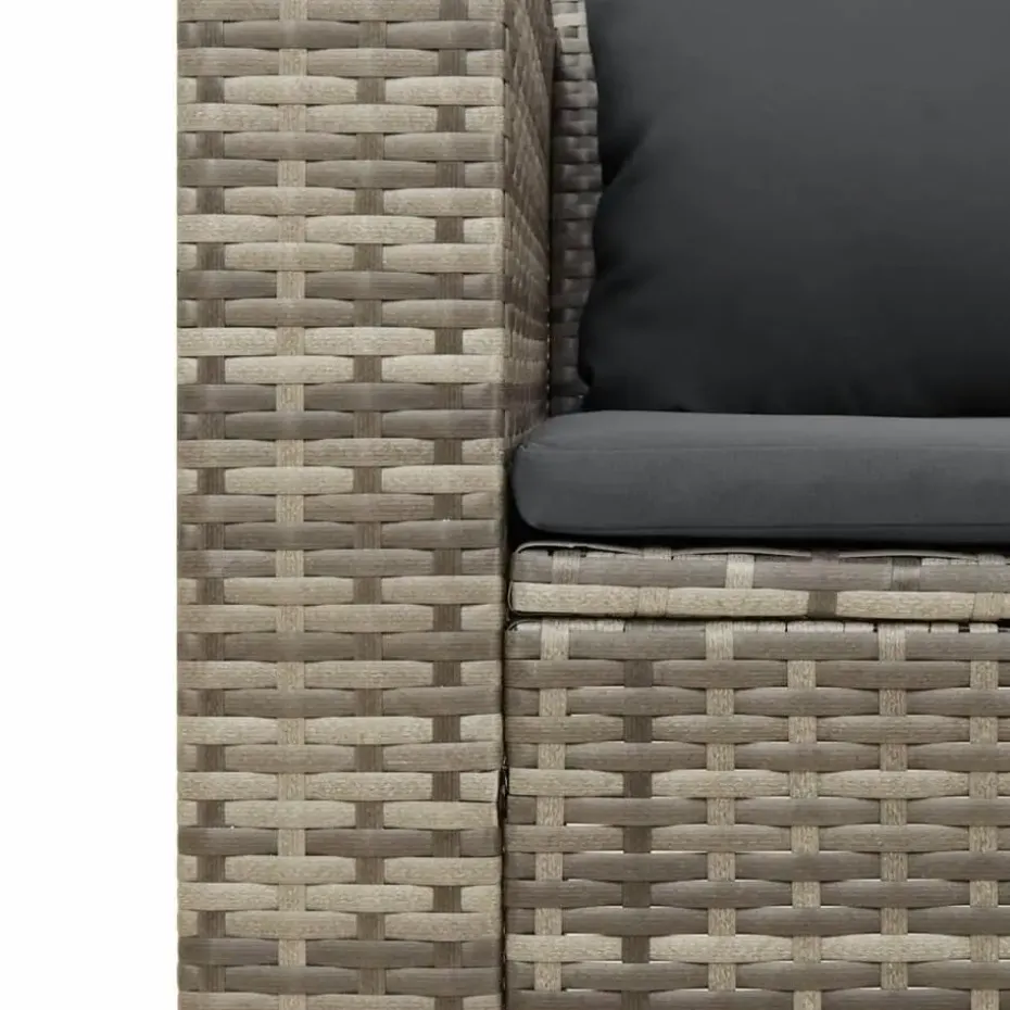 vidaXL - Loungeset - Grijs - Poly rattan