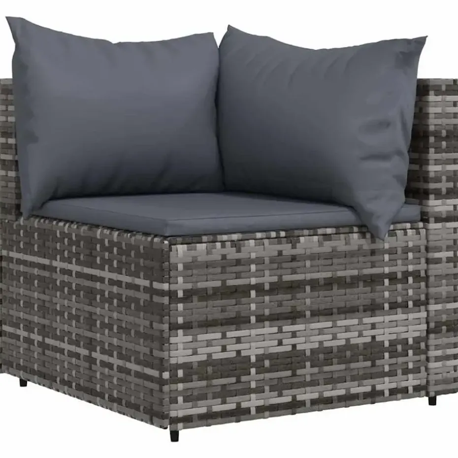 vidaXL - Loungeset - Grijs - Poly rattan