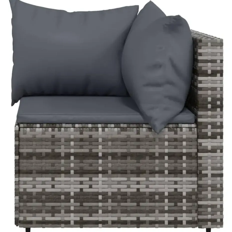 vidaXL - Loungeset - Grijs - Poly rattan