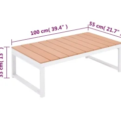 vidaXL - Loungeset - Multikleur - Aluminium