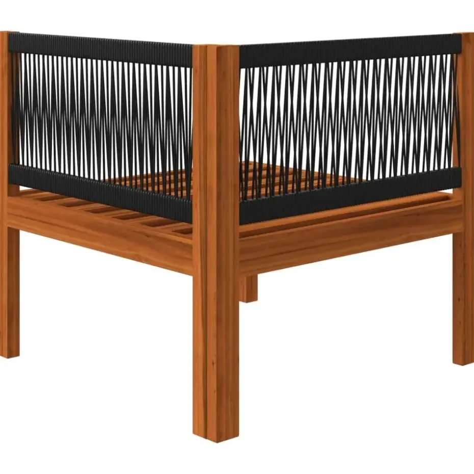vidaXL - Loungeset - Wit - Acaciahout - 5 stuks- Met kussens