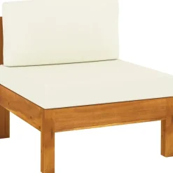 vidaXL - Loungeset - Wit - Acaciahout - 6 stuks - Met kussens - 100x60 cm