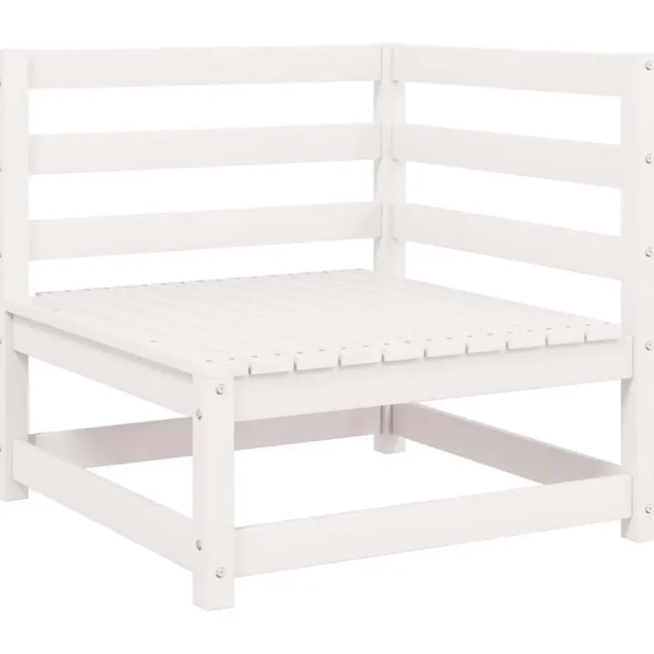 vidaXL - Loungeset - Wit - Grenenhout