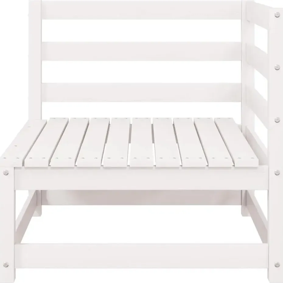 vidaXL - Loungeset - Wit - Grenenhout