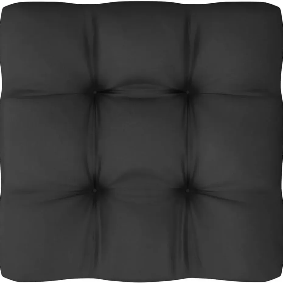vidaXL - Loungeset - Zwart - Grenenhout