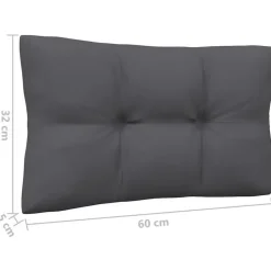 vidaXL - Loungeset - Zwart - Grenenhout - 3 stuks - Met kussens