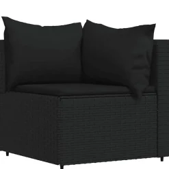 vidaXL - Loungeset - Zwart - Poly rattan