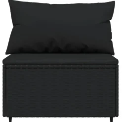 vidaXL - Loungeset - Zwart - Poly rattan