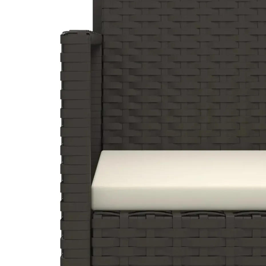 vidaXL - Loungeset - Zwart - Poly rattan