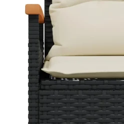vidaXL - Loungeset - Zwart - Poly rattan