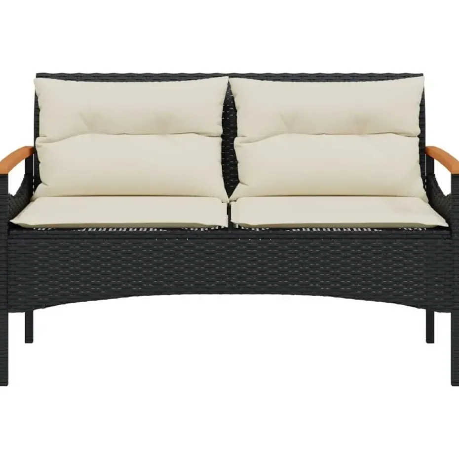 vidaXL - Loungeset - Zwart - Poly rattan