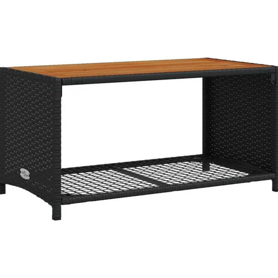 vidaXL - Loungeset - Zwart - Poly rattan