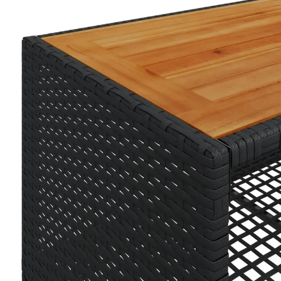 vidaXL - Loungeset - Zwart - Poly rattan