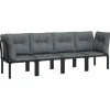 vidaXL - Loungeset - Zwart - Poly rattan