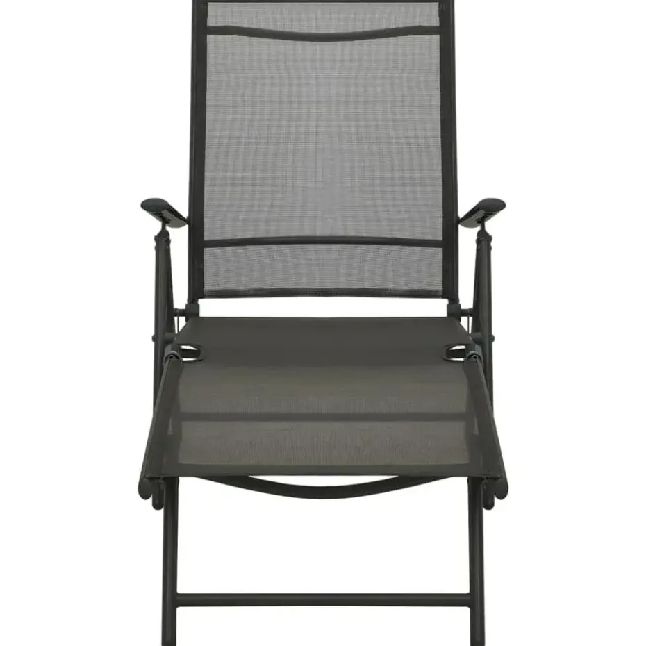 vidaXL - Loungeset - Zwart - Aluminium