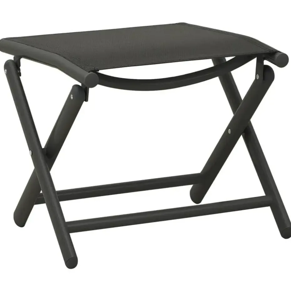 vidaXL - Loungeset - Zwart - Aluminium