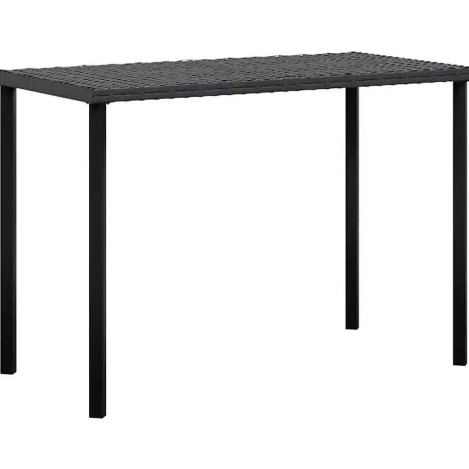 vidaXL - Loungeset (dinning) - Zwart - Poly rattan - 5 stuks - Met kussens