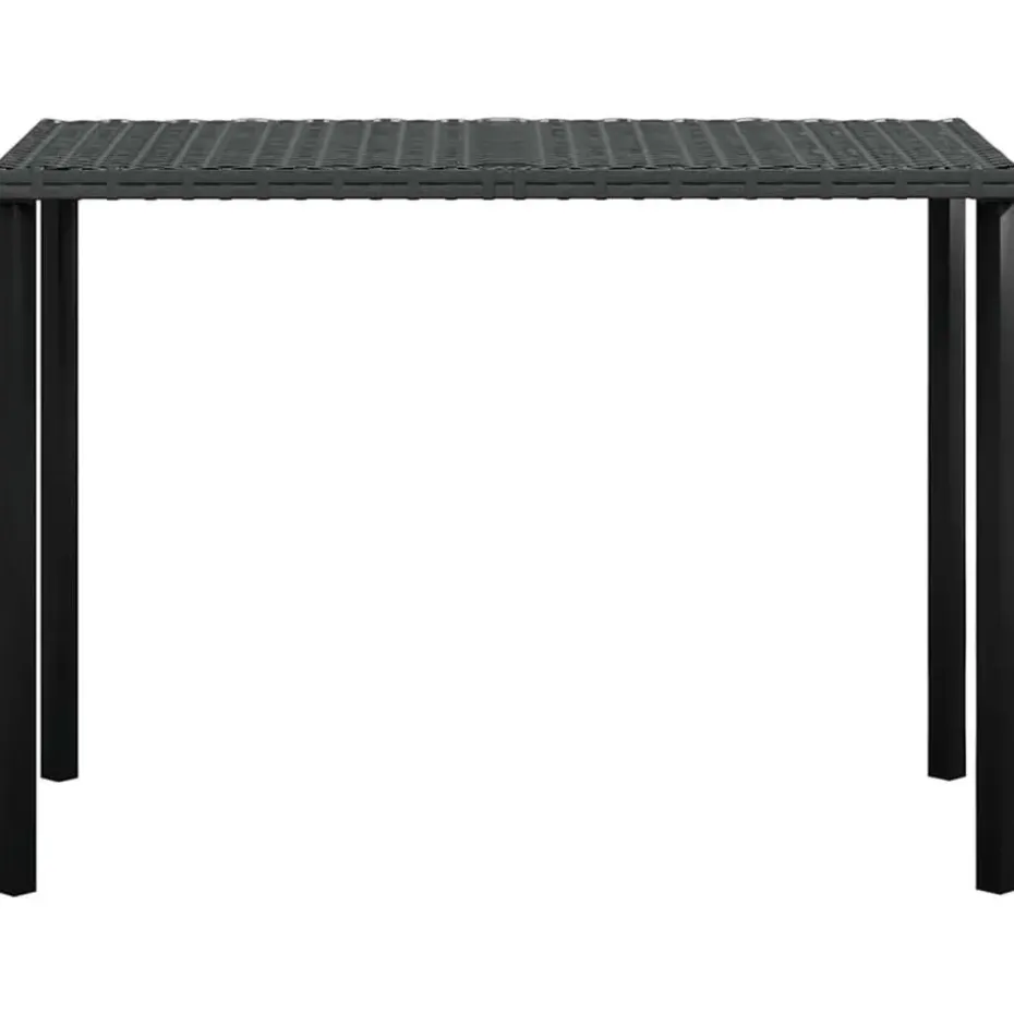 vidaXL - Loungeset (dinning) - Zwart - Poly rattan - 5 stuks - Met kussens