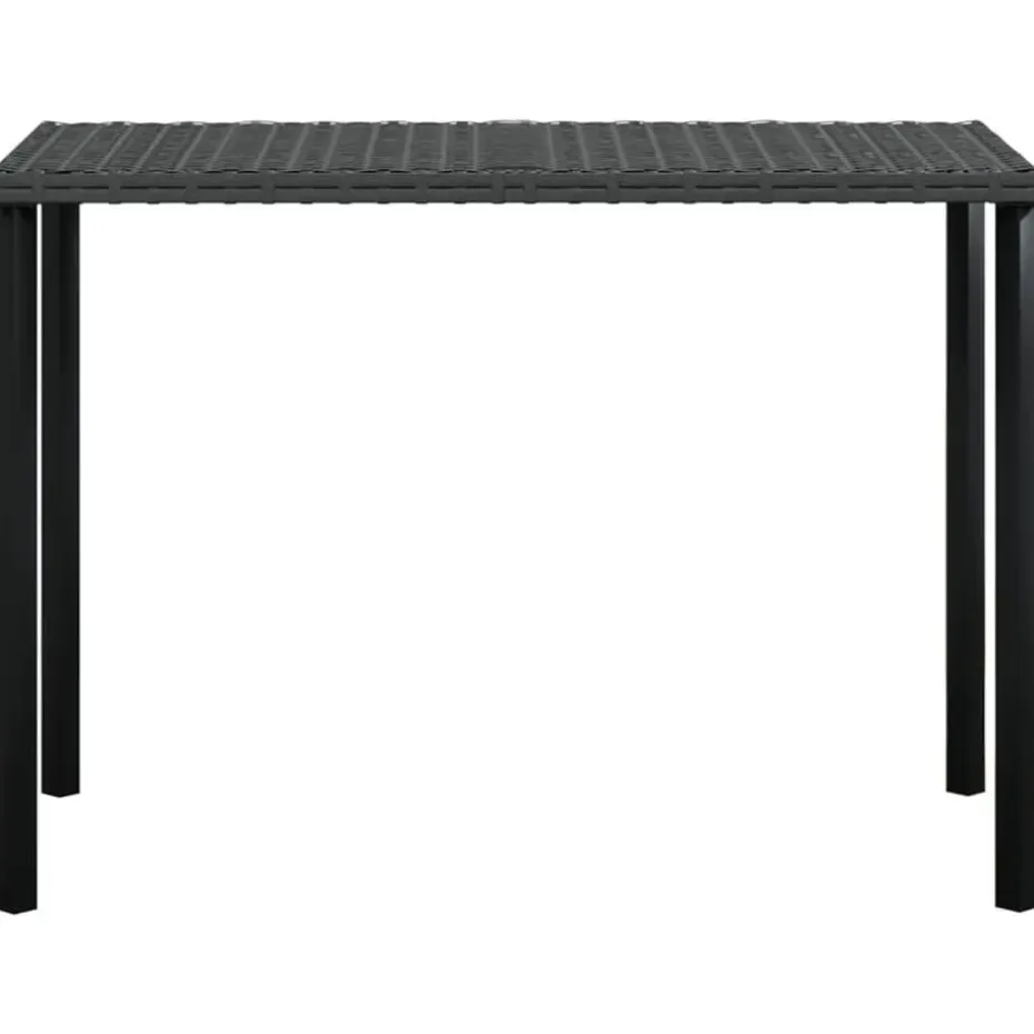 vidaXL - Loungeset (dinning) - Zwart - Poly rattan - 5 stuks - Met kussens