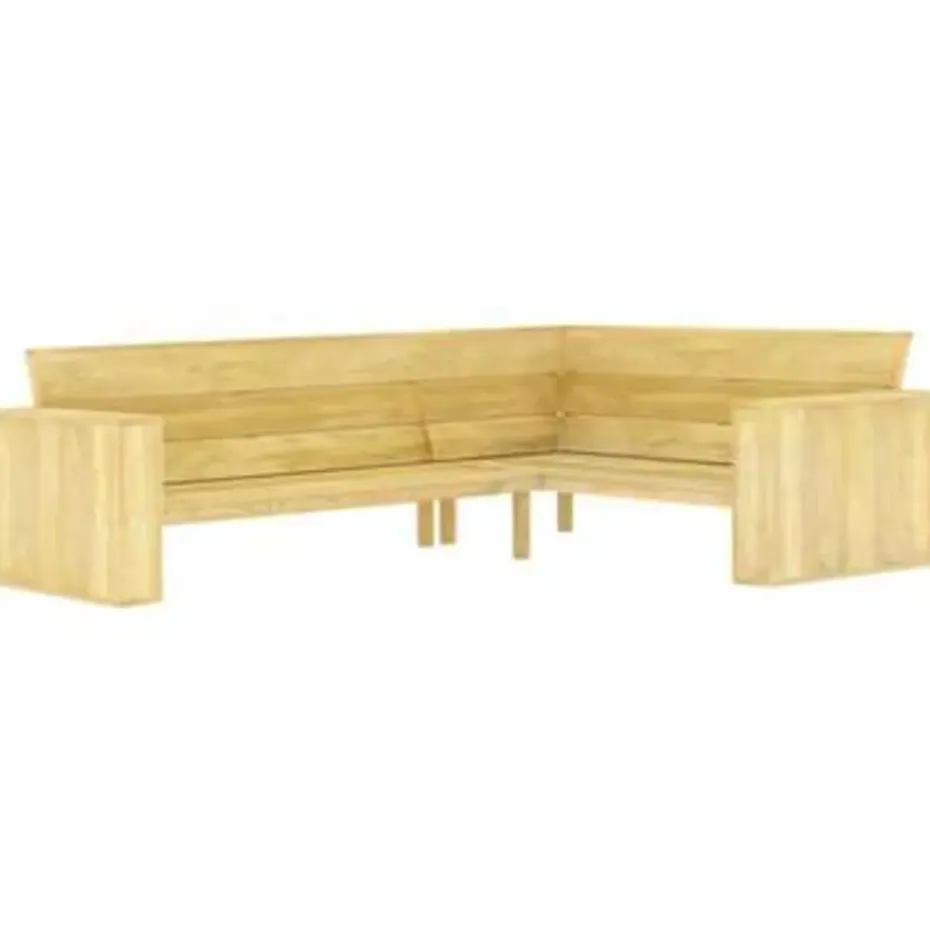 vidaXL - Loungeset Voor De Tuin - Bruin - Geïmpregneerd grenenhout