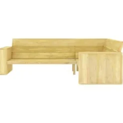 vidaXL - Loungeset Voor De Tuin - Bruin - Geïmpregneerd grenenhout