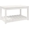 vidaXL - Loungetafel met opbergruimte - Wit - Grenenhout - 82,5x50,5x45 cm