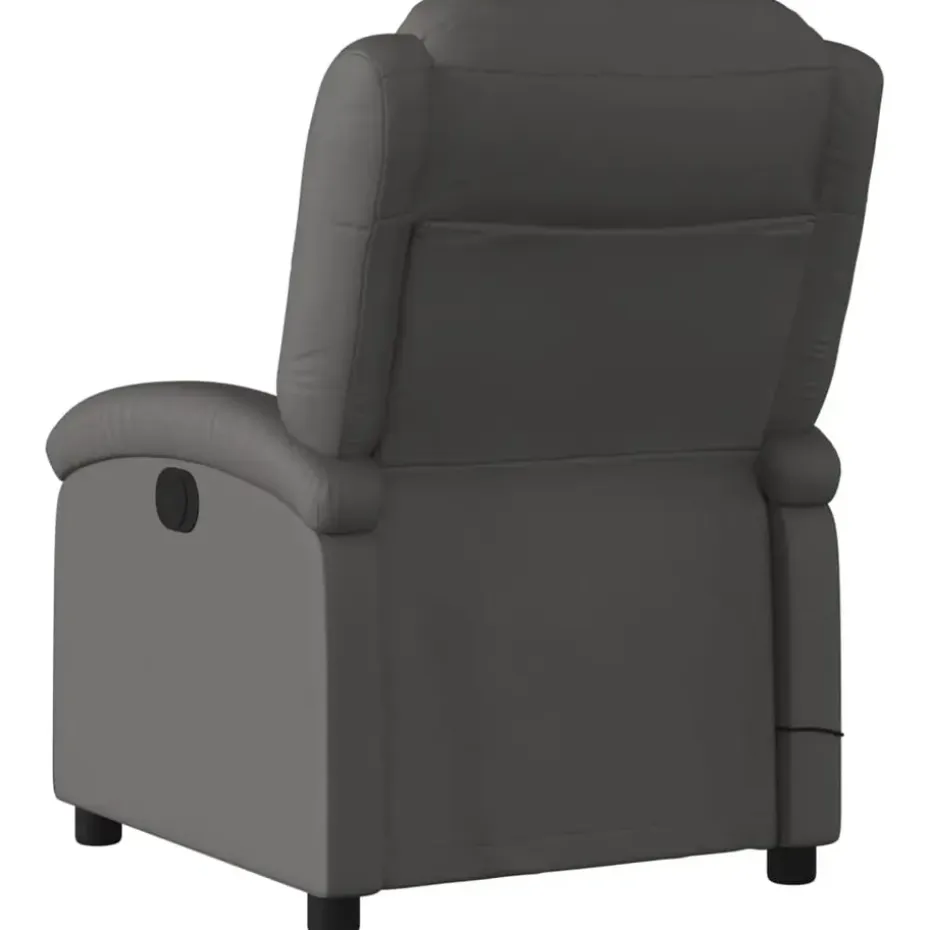 vidaXL - Massagestoel - Grijs - Leer