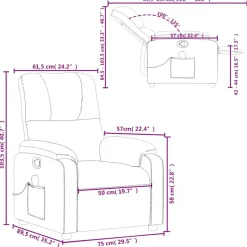 vidaXL - Massagestoel - Zwart - Microvezel