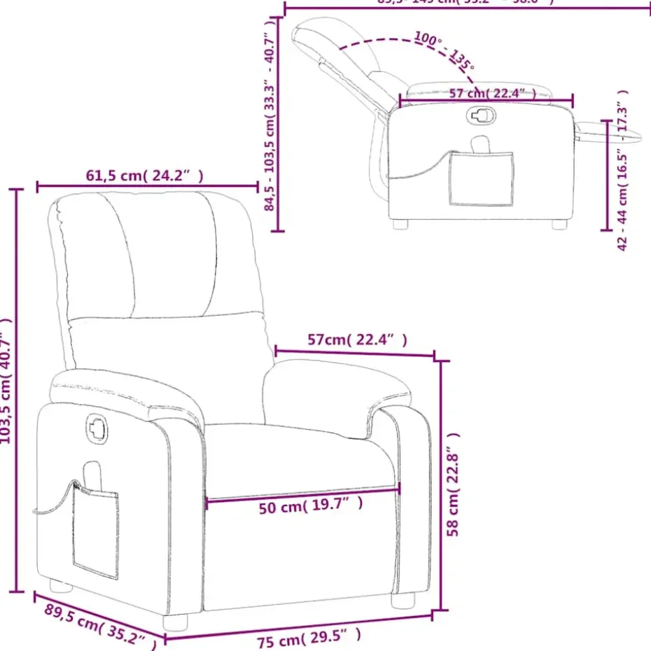 vidaXL - Massagestoel - Zwart - Microvezel