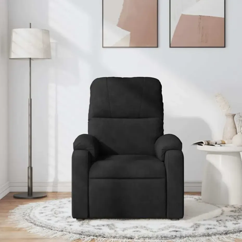 vidaXL - Massagestoel - Zwart - Microvezel