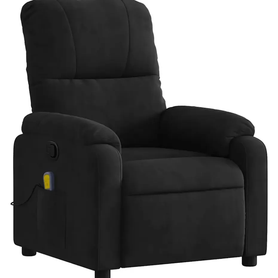 vidaXL - Massagestoel - Zwart - Microvezel