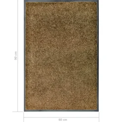 vidaXL - Mat - Bruin - Stof - 60 x 90 cm
