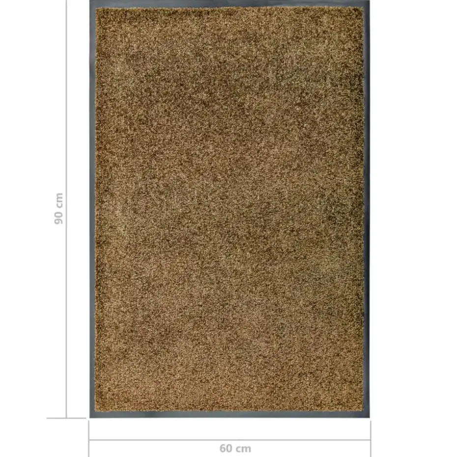 vidaXL - Mat - Bruin - Stof - 60 x 90 cm