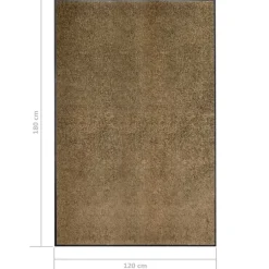 vidaXL - Mat - Bruin - Stof - 120 x 180 cm